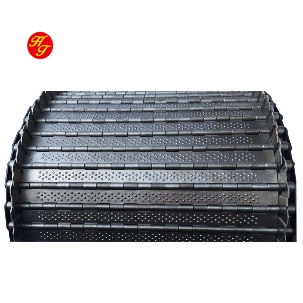 Pitch 228.6mm hinged belt conveyors belt chain steel chip conveyor belt chain