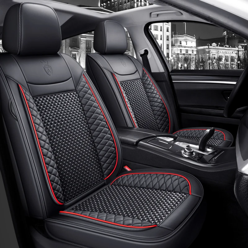 Car Interior Accessories Customized Luxury PU leather 5d universal full auto car seat covers
