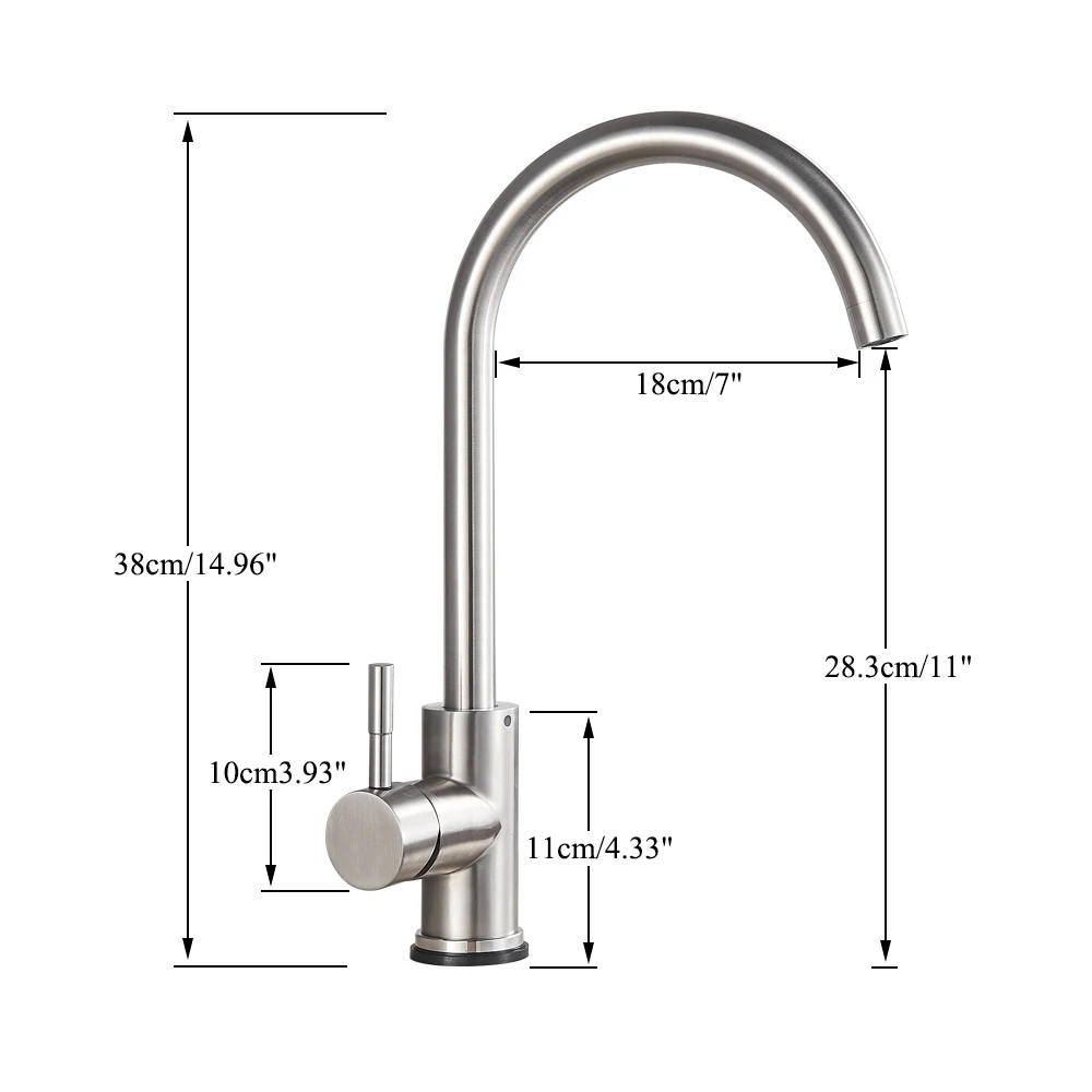 Sensor Faucet Brushed Nickel Kitchen Sink Faucet Touch Control Faucet Tap Hot Cold Water Mixer Deck Mounted 360 Degree Rotation