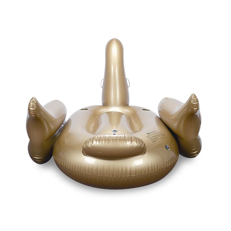 Wholesale Jumbo Gold Swan Pool Float Inflatable Pool Floating Toys
