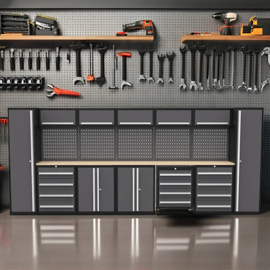 Modern Design Modular Tool Box Workbench Workshop Toolbox Combination Workbench for Garage  Garage Storage Metal  Tool Cabinet