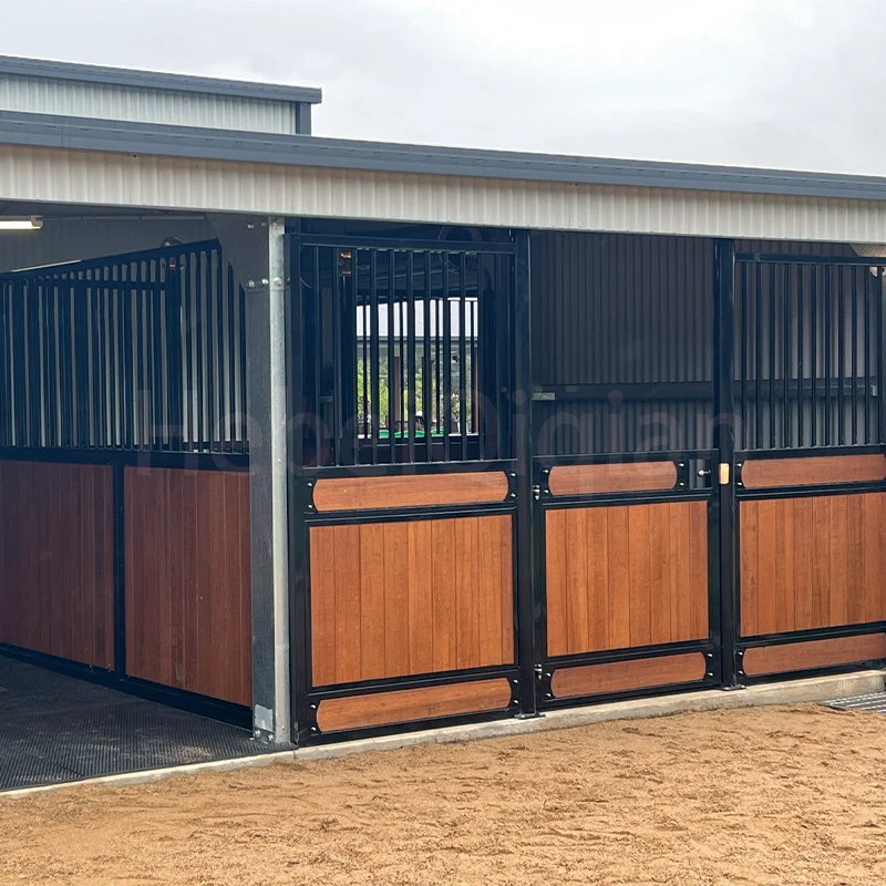 Easy to Installed Stable Fence Horse Stall Interiors Swing Door Bamboo Fence Panel for Horse Stable Front Stall Box