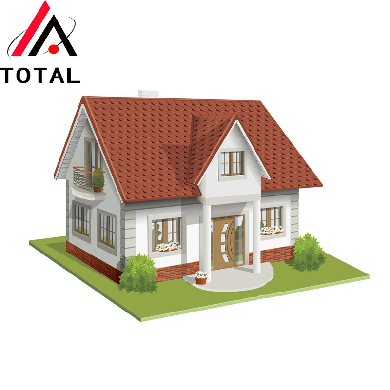 One Storey Customized Fast Construction Light Steel Structure Prefabricated House Villa