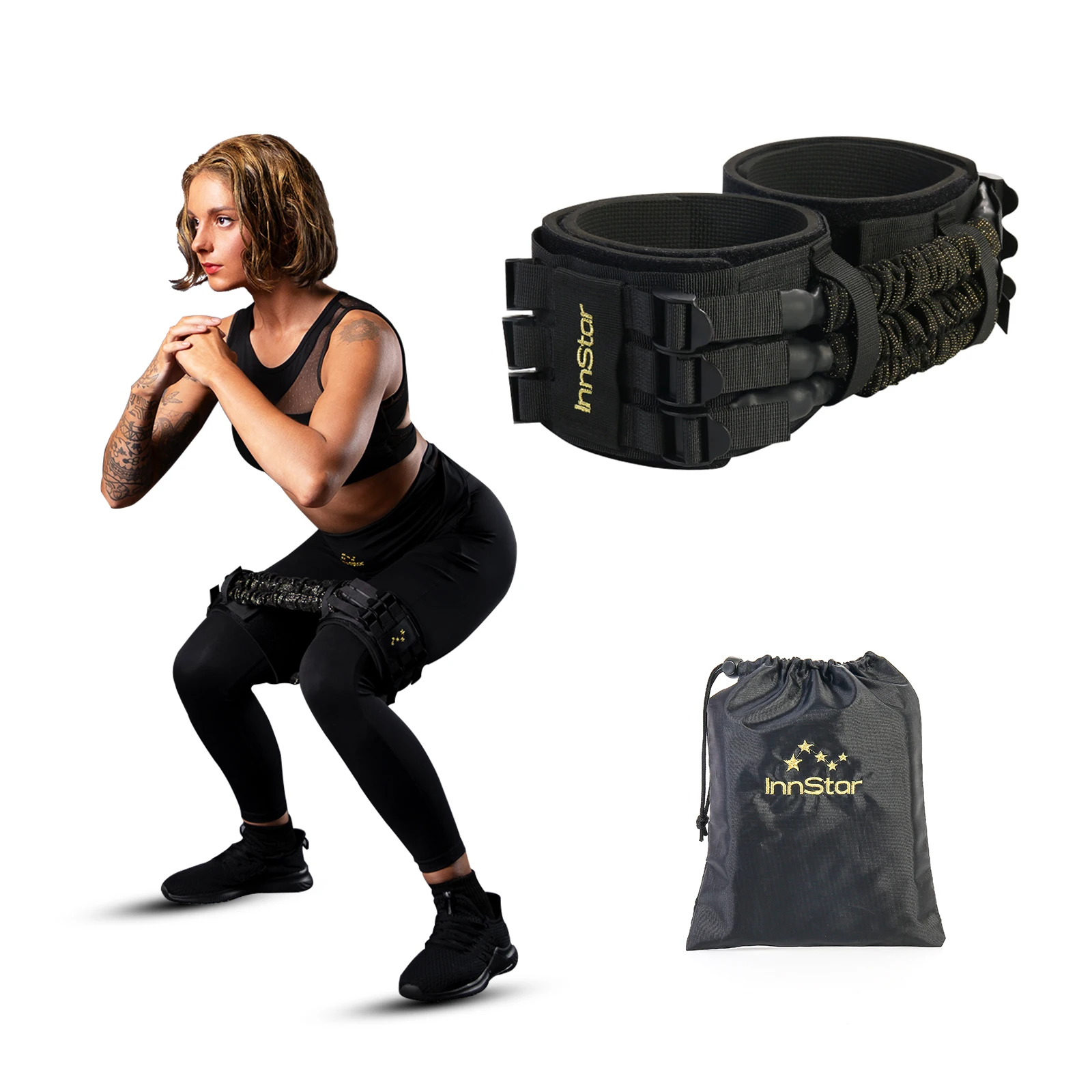 INNSTAR Workout booty exercise elastic resistance bands for personalize