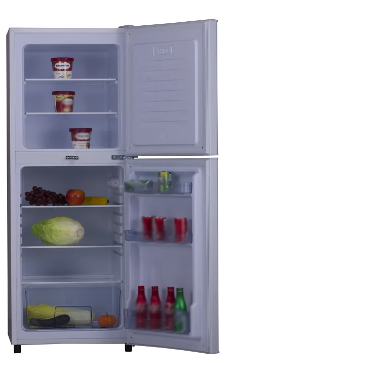 Double door refrigerator 186 Liter colorful large fridge freezer double door refrigerator handle BCD-186 for home