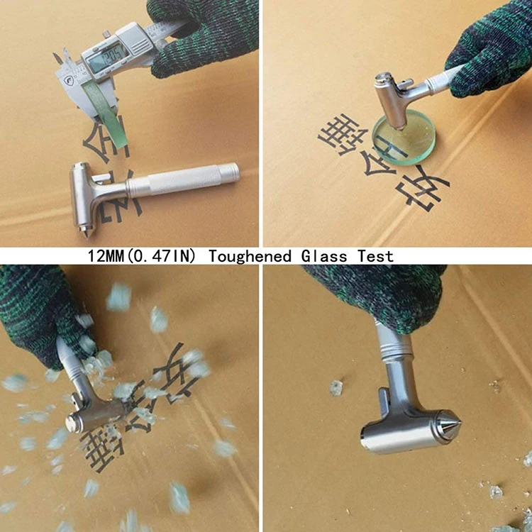 Metal Hard Alloy Head Window Breaker Emergency Car Safety Hammer Heavy Duty Window Breaker with Seat belt Cutter