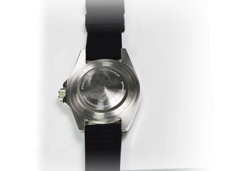 Bi-color bezel NH34 GMT movement Silicone band diving mens automatic diver watch 200m water resistant