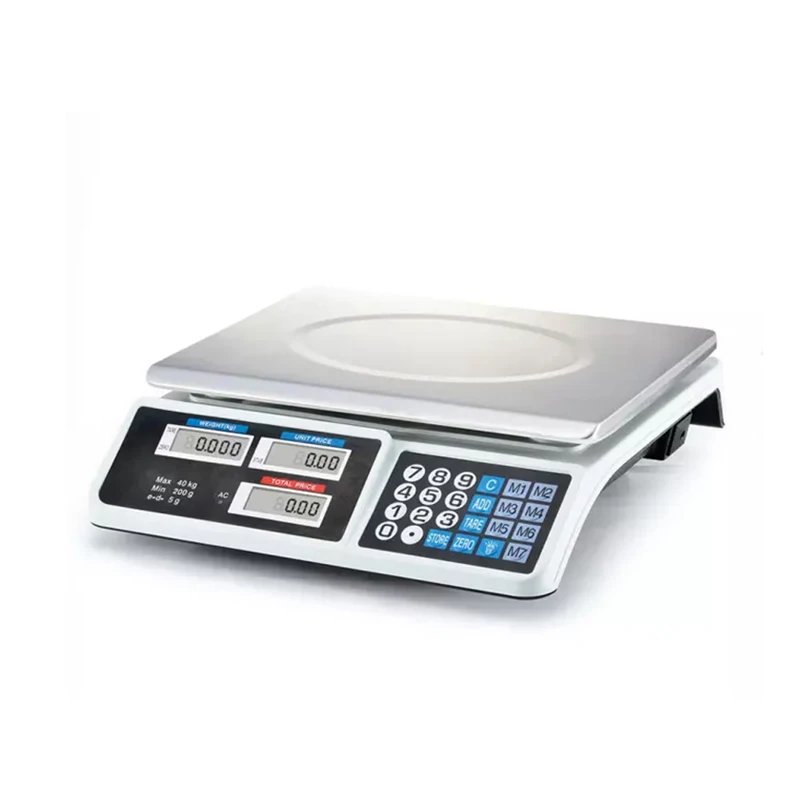 High Accuracy 40kg LED LCD Display Food Weight Fruit Digital Counting Price Scales for Market Supermarket