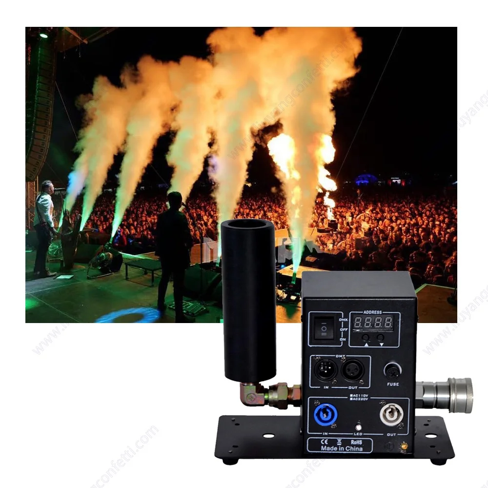 Dj Gun Equipment Wedding Party Cryo Smoke Fog Cannon Column Dmx Tank Hose Stage Effect Event Disco Nightclub Bar Co2 Jet Machine