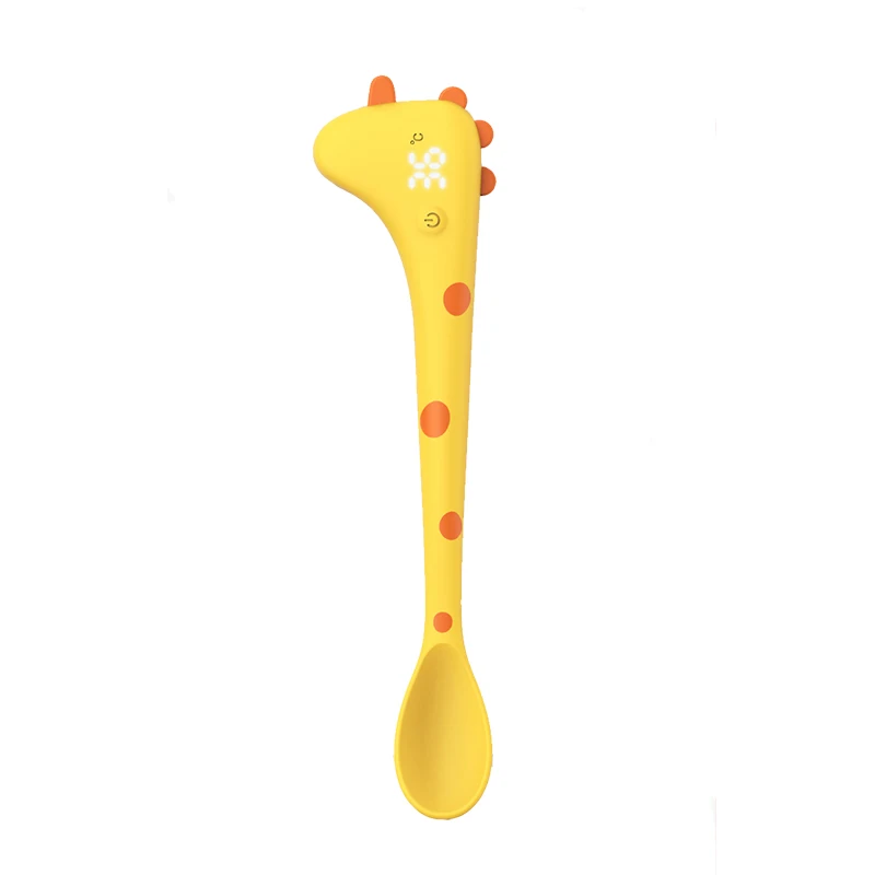 Soft Touch Temperature Reader Changing PP Baby Spoon Heat Sensitive Infant Feeding Spoon