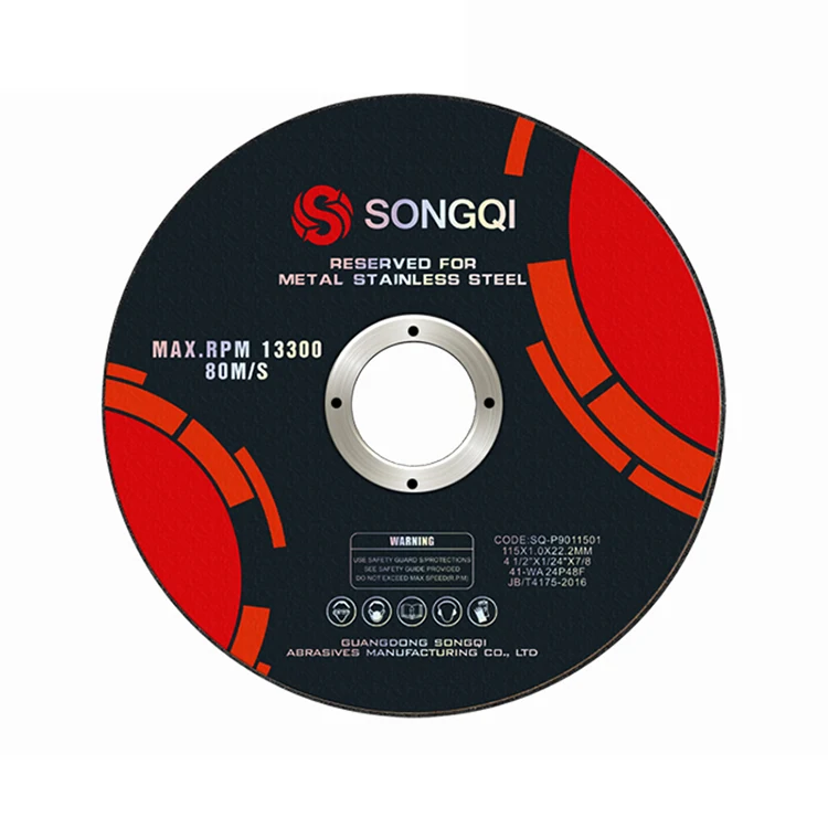 SONGQI Low MOQ 4 1/2 inch abrasive tools disco de corte 4 1/2 cutting disc for metal/SS/steel
