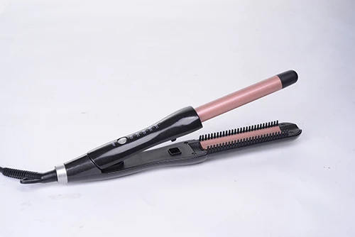 Профессиональные 3-дюймовый Резина чувствовать себя утюжок для волос щипцы для завивки волос с зубцы расчески для палочки Быстрый Подогрев волосы щипцы для завивки волос Электрический