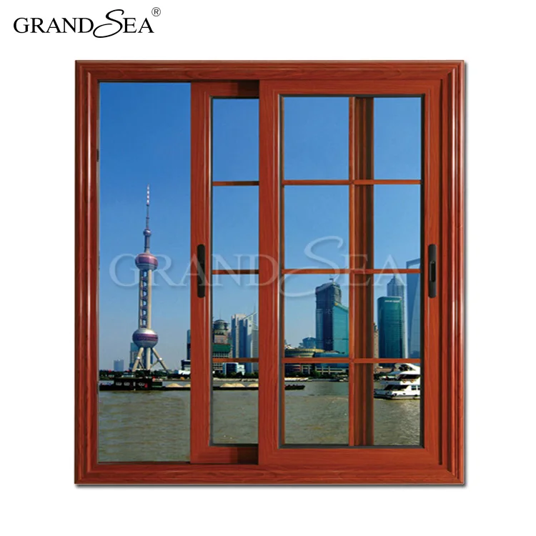 Turkey Style Waterproof Wooden Window Design Aluminum Window With Grill Design