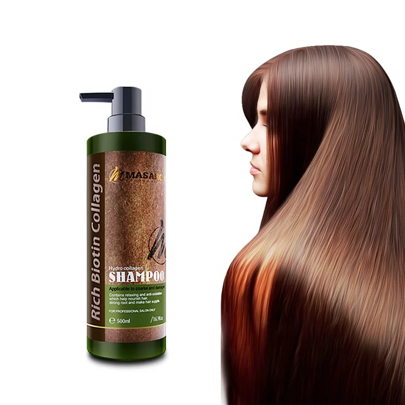 Masaroni Best Sell Organic Keratin Smoothin Nourishing Hydro Collagen Hair Shampoo in Bulk