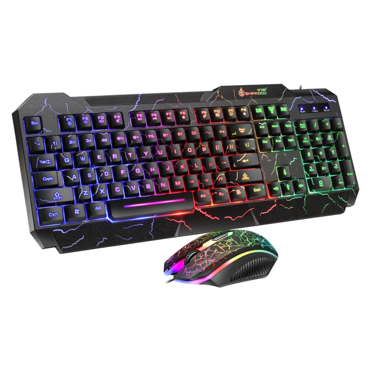 Оптовая продажа мелко обработанный компьютер RGB игровая QM-J007D620 коврик для мыши и клавиатуры набор