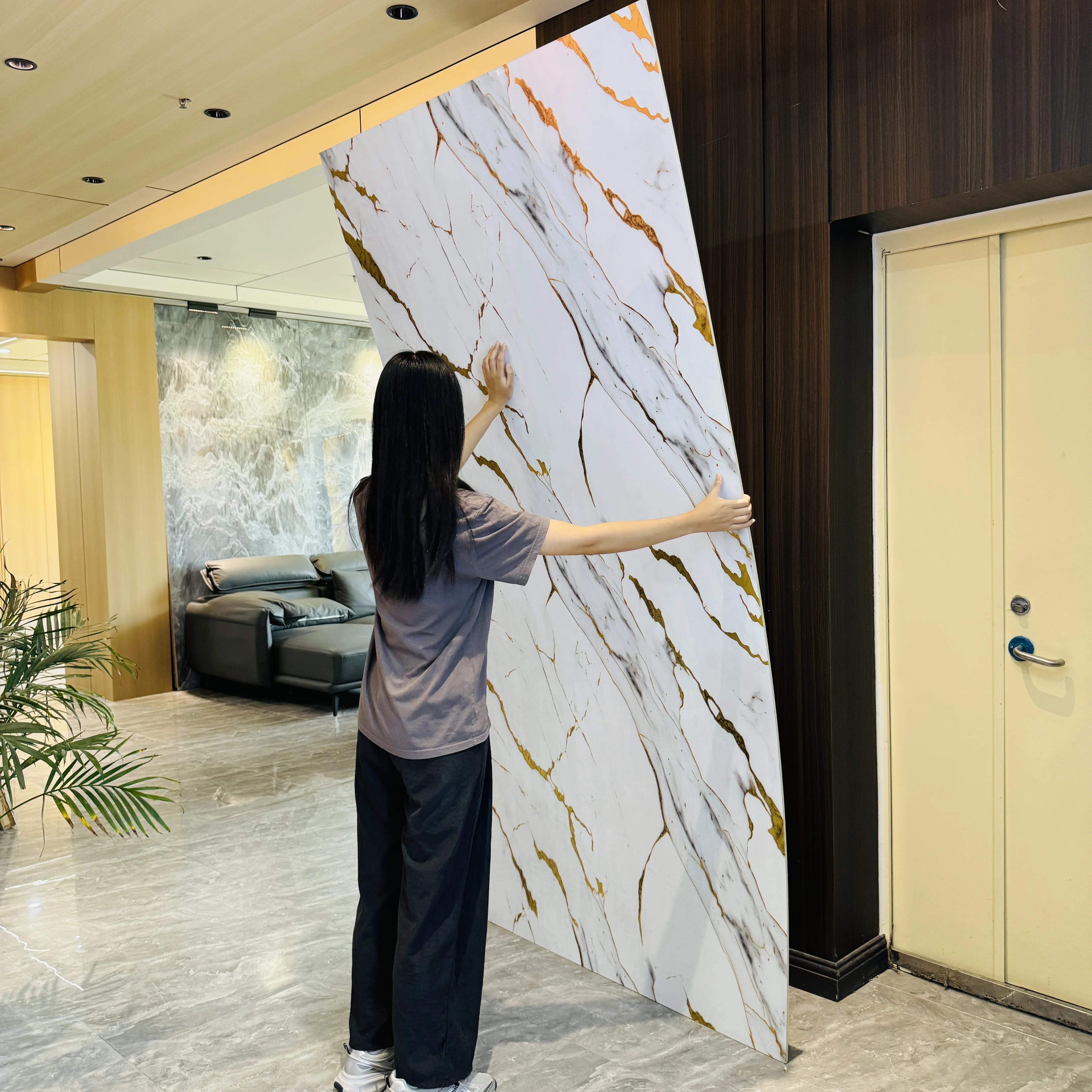 flexible quality marble design carbon crystal board for decoration