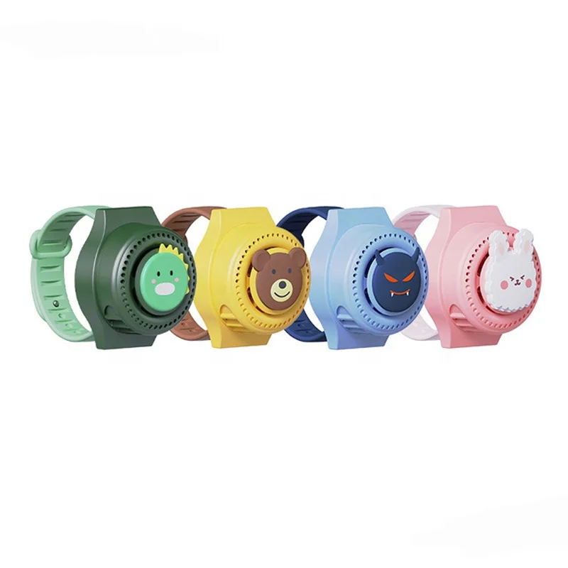 Stock USB Mute Small Portable Watch Fan Pocket Small Fans Wearable mini Fan for Kids students