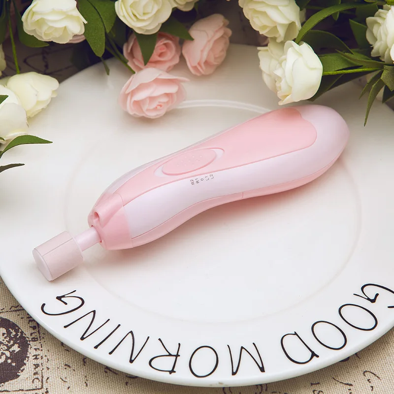 Factory price portable safety cushioned two-way rotation electric nail file baby nail trimmer