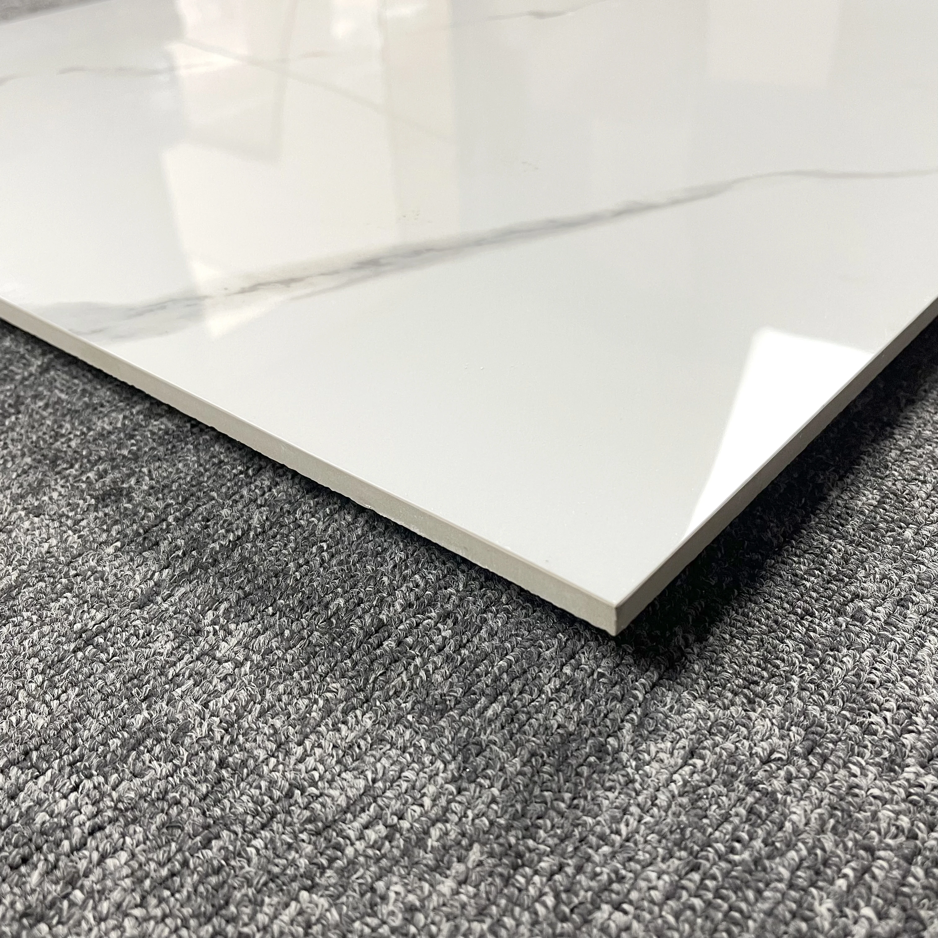 Carreaux De Sol White Marble Ceramic Tile Flooring