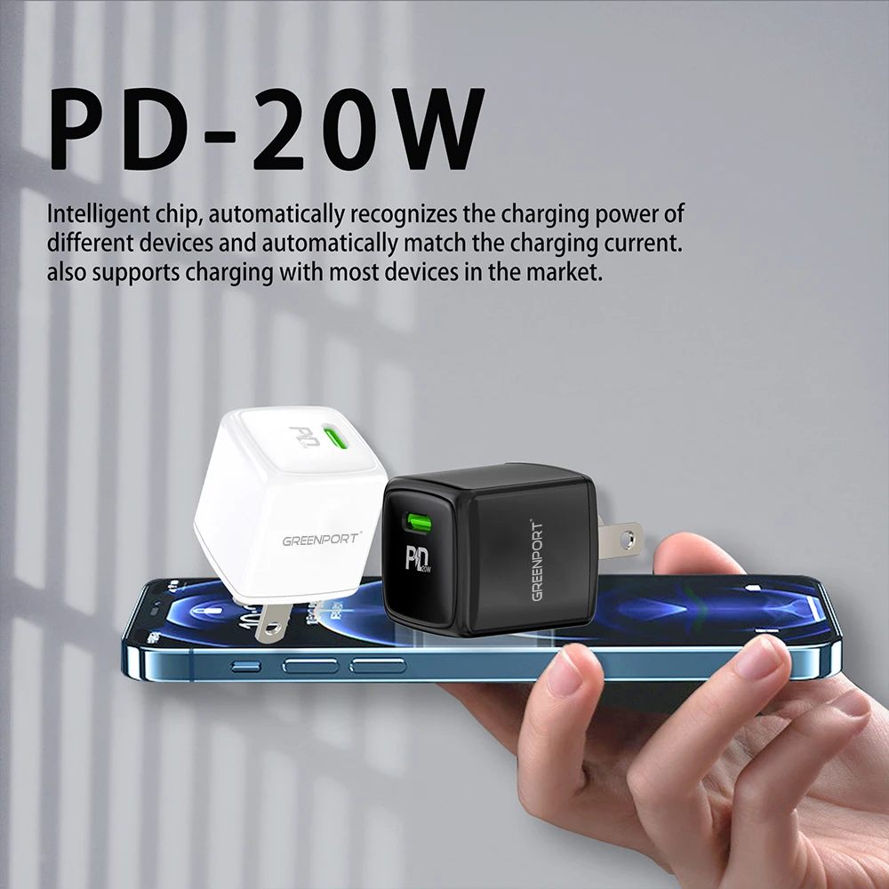 Телефонные аксессуары PD 20 Вт лидер продаж настенное зарядное устройство с портом type-c USB-адаптер дешевое мобильное