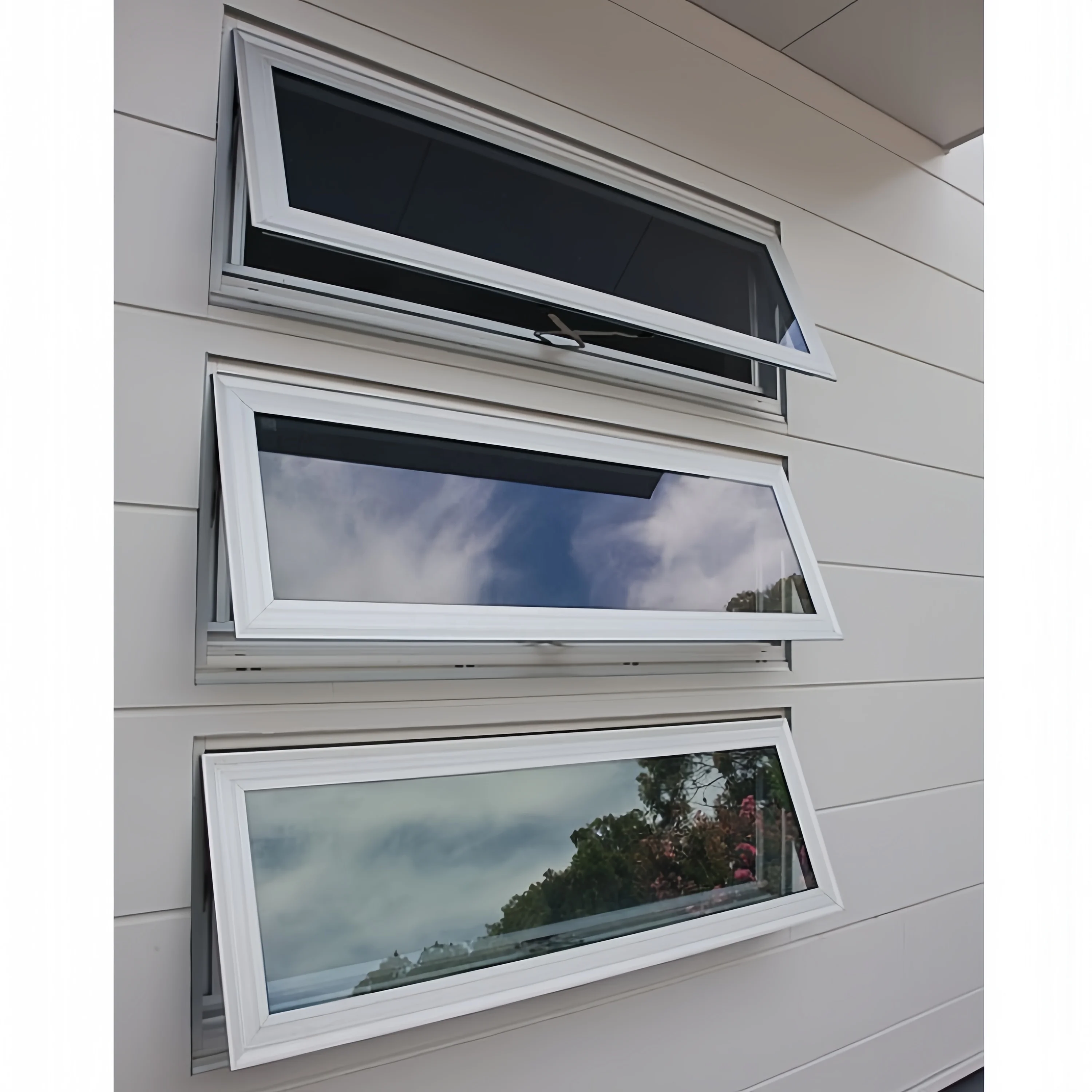 Customized Aluminum Chain Awning Window Double Glazed Glass Aluminum Swing Tilt and Turn Window Push Out Flip up Window for Sale