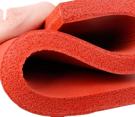 Customized Factory Price Soft Grey Texture Surface Sponge Silicone Foam Strip for hot stamping