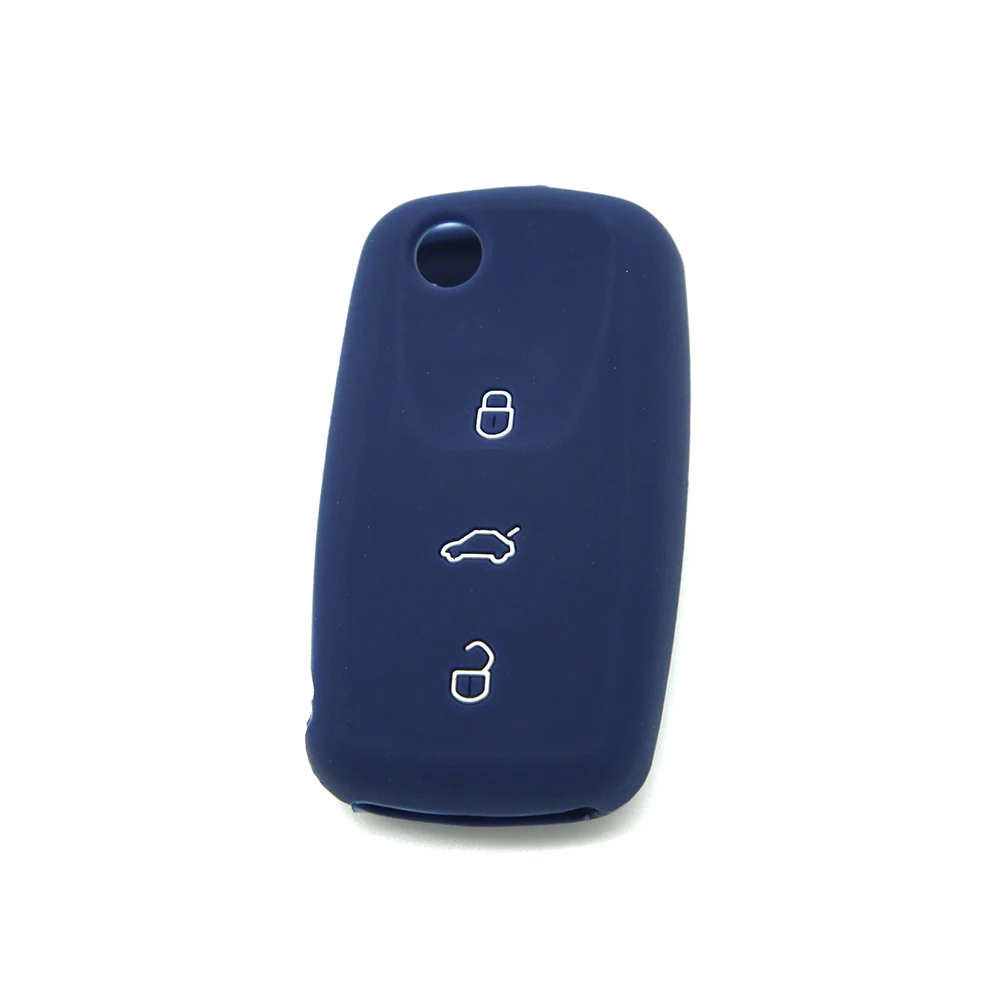 Protection Case Car Key Accessories Silicone 3 Buttons Car Key Cover With Logo