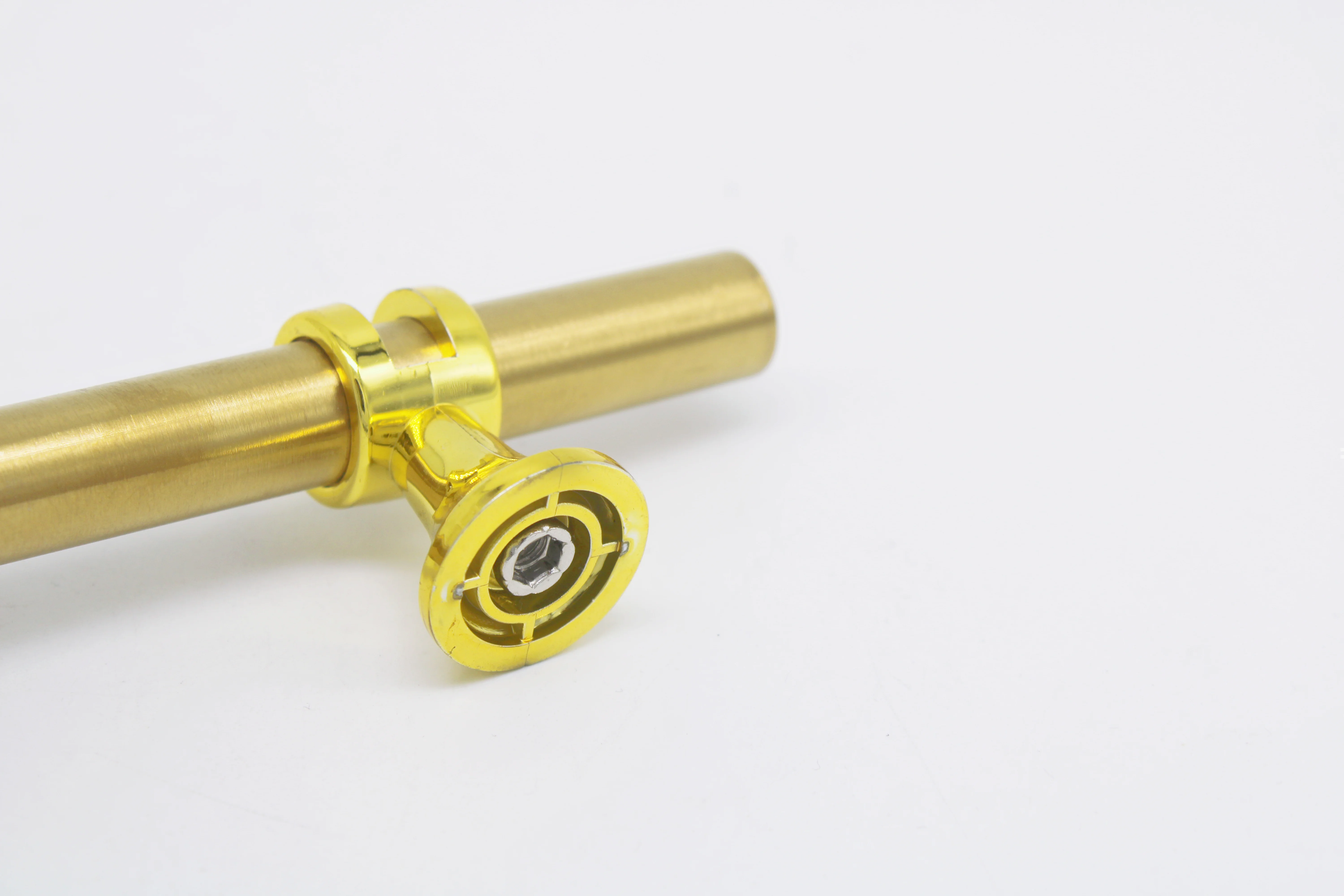 wholesale plastic handle manufacturer plastic feet T bar stainless steel tube gold Cabinet handle