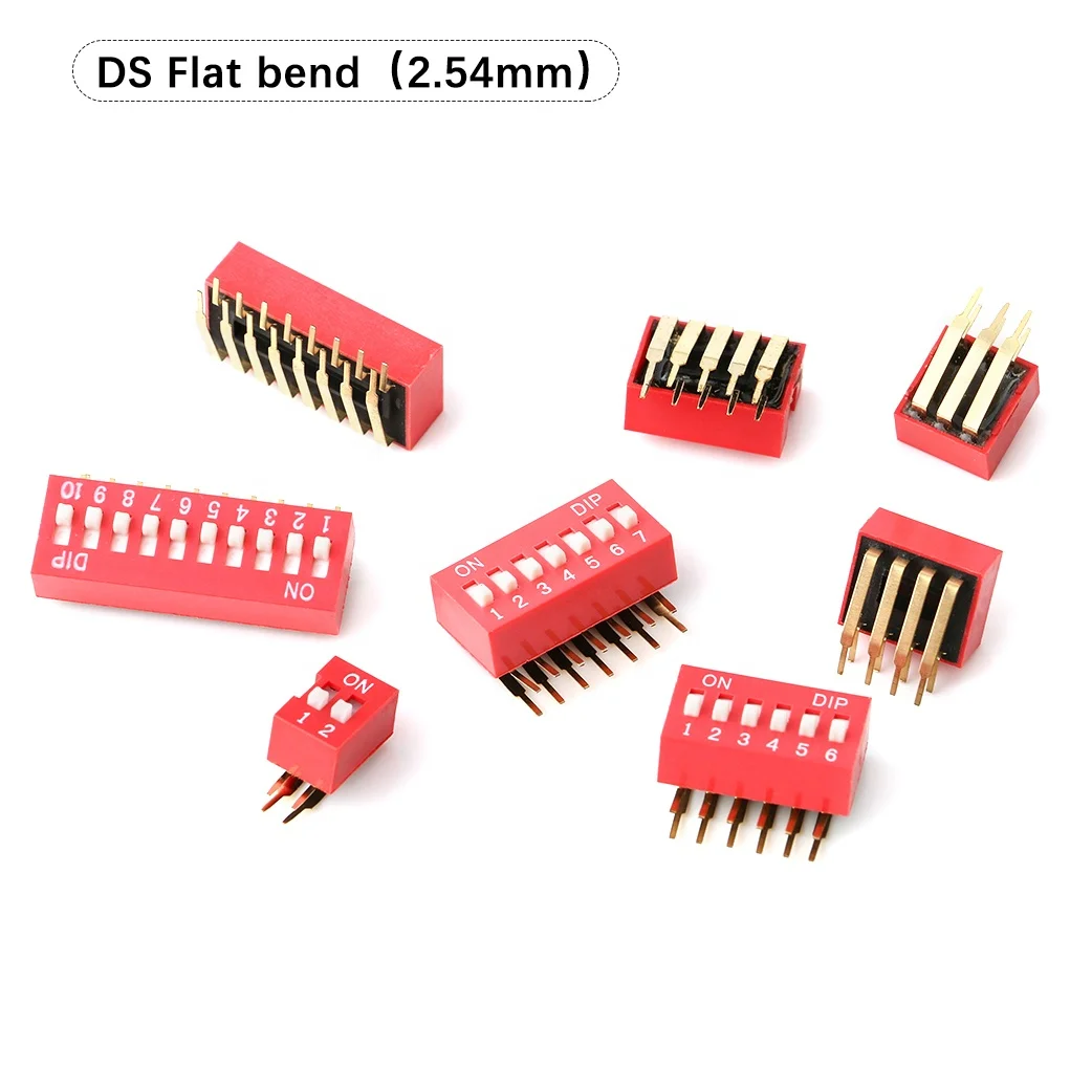 1 27/2 54 мм Шаг Spst Spdt переключатель Dip Smd двойной одной строки 2-12pins 1-10 позиций Pcb пианино