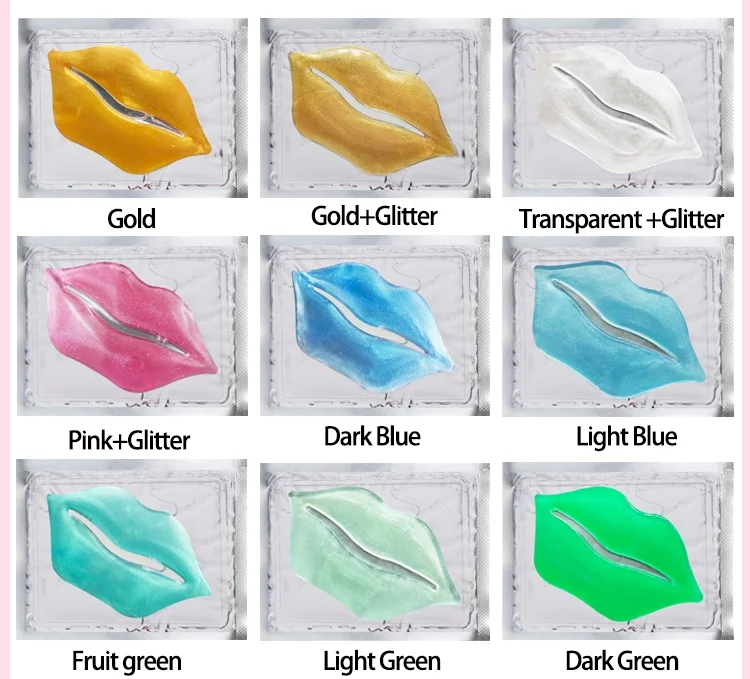 Skin Care Hydro Collagen Gold Gel Lip Mask Supplier Plump Peach Moisturizing 24k Gold Pads Lip Collagen Mask Private Label