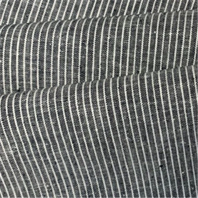 
Linen Cotton Fabric 100% Flax Embroidery Organic Woven YARN DYED Stripe Roll Packing OEKO-TEX STANDARD 100 2000 Meters 120GSM 