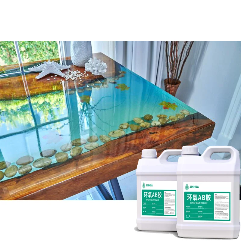 AB Клей быстроотверждаемая кристально чистая эпоксидная смола для деревянного речного стола
