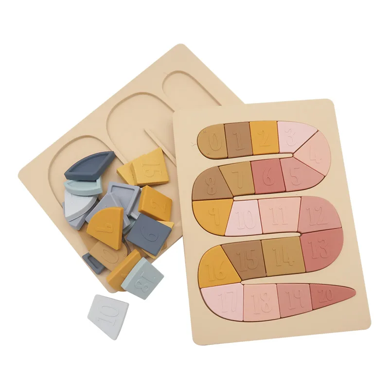 High Quality Silicone Educational Toys Geometric Classification Board Snake shape Baby Color Educational toys