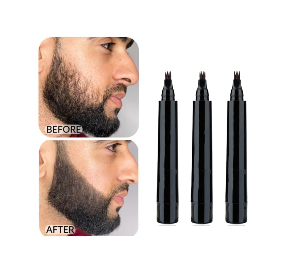 Hot Selling Natural Beard Filler Pencil Filling Long Lasting Beard Full Enhancer Pen for Man