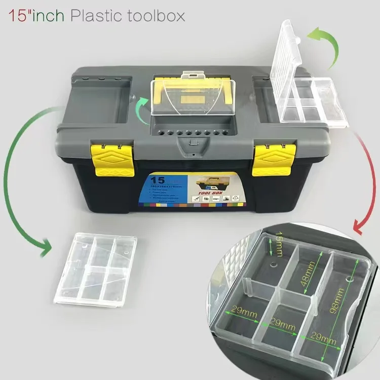 Mini Tool Box With Handle Compartment Storage Organizers Toolbox Hardware Tool Soldering Iron Accessories Toolcase