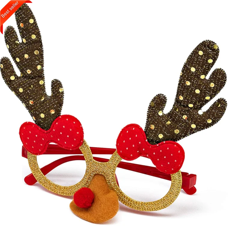 Wholesale Custom High Quality Christmas Theme Party Glasses Make Decoration Creative Glasses Frame Funny Gifts Party