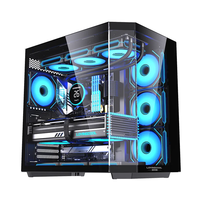 LOVINGCOOL 2025 New Design Wholesale Computer Case PC Case Gamer Mid Tower Gaming PC Desktop Computer Gaming ATX MATX ITX Case