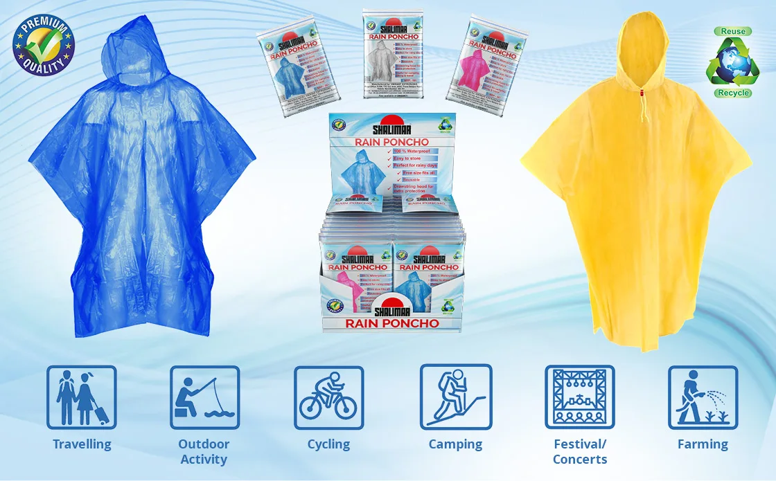 Waterproof Cheap PE Adult Men Transparent Custom Plastic Raincoat Disposable rain Poncho