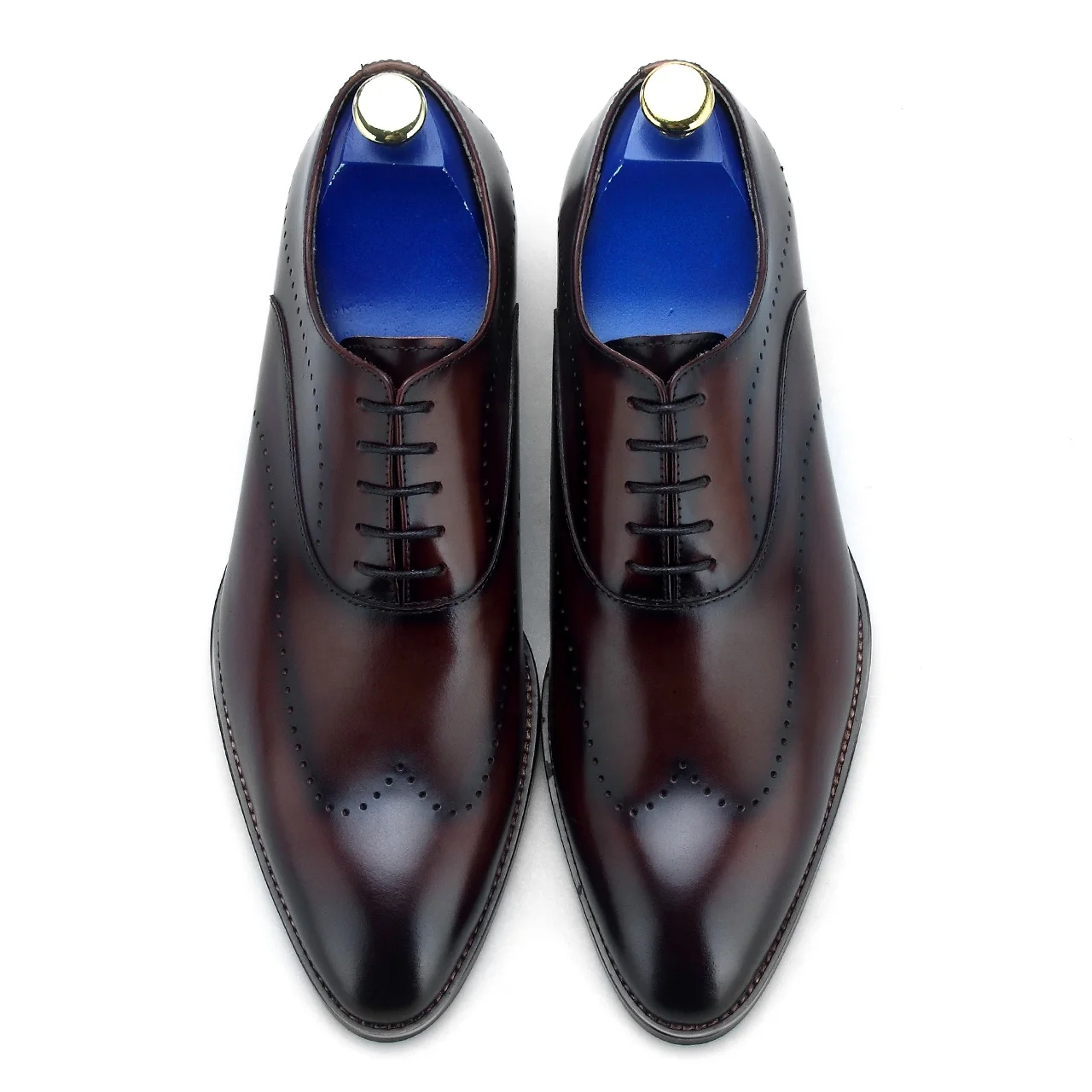 
2020 New Style Dress Shoe Genuine Leather Shoes Lace up Small Point Oxford Men Dress Shoes 