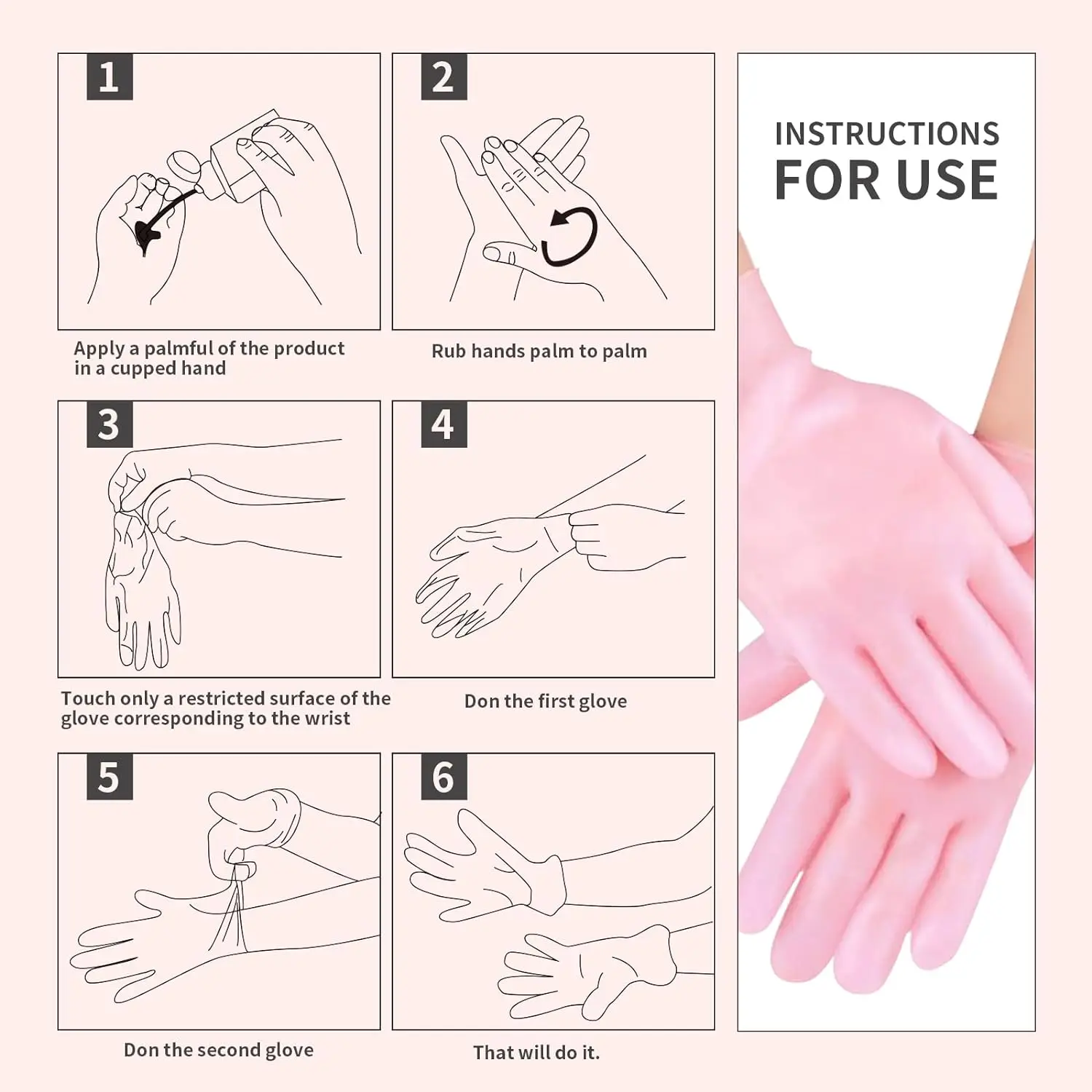 Soft Silicone Moisturizing Gel Spa Hydrating Gloves Aloe Lotion Gloves for Repairing Dry Crack Softening Rough Skin Calluses