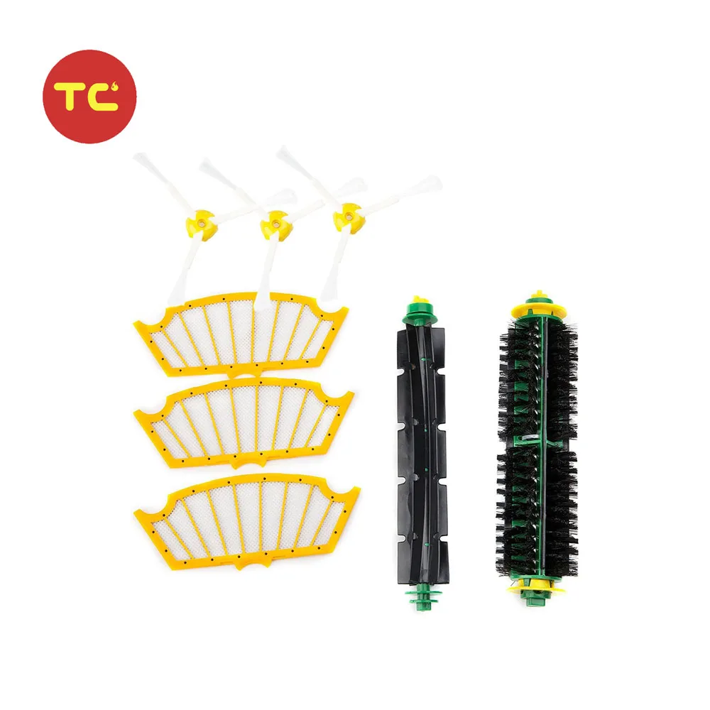 Replacement Vacuum Cleaner Filter & Bristle Flexible Brush for Irobot Roombas 500 Series 520 530 540 550 560 570 580 Parts