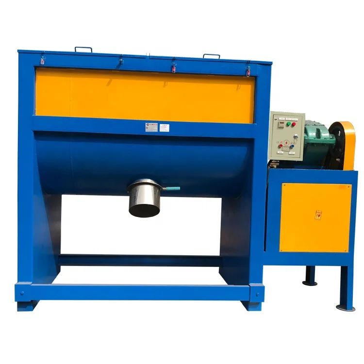 China Customized horizontal arm screw ribbon blade mixer blender mixing blending machine heated horizontal powder mixer