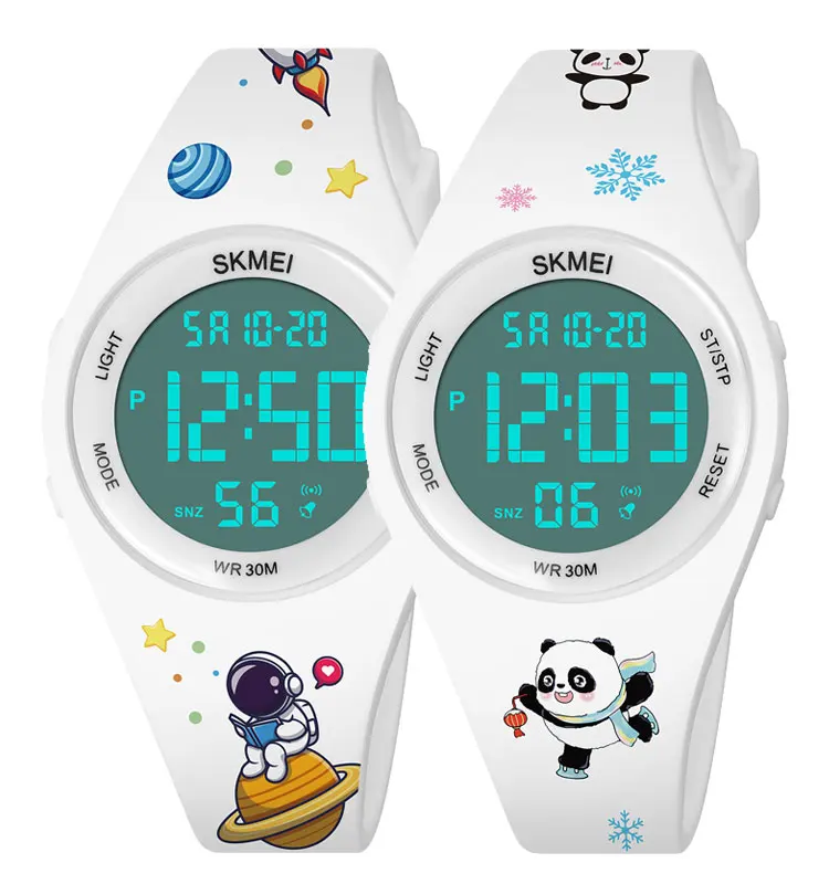 2022 new cute cartoon hand wrist watch Skmei 1865 boys girls relogio infantil led digital watch for kids children