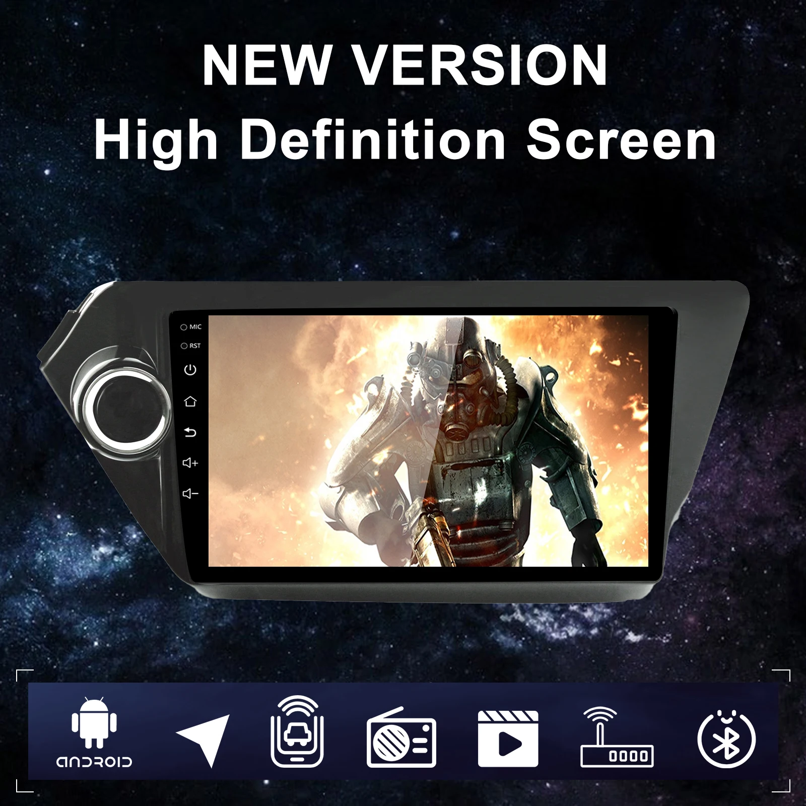 High Definition Stereo Capacitive GPS Navigation USB Player 9 inch Android Car Radio For Kia K2 Rio 2012-2016