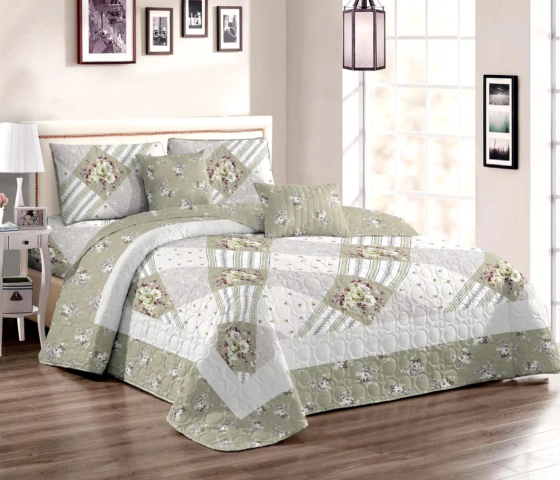 2022 New style king queen full size 3pcs and 4 pcs bedspreads turkish whosale