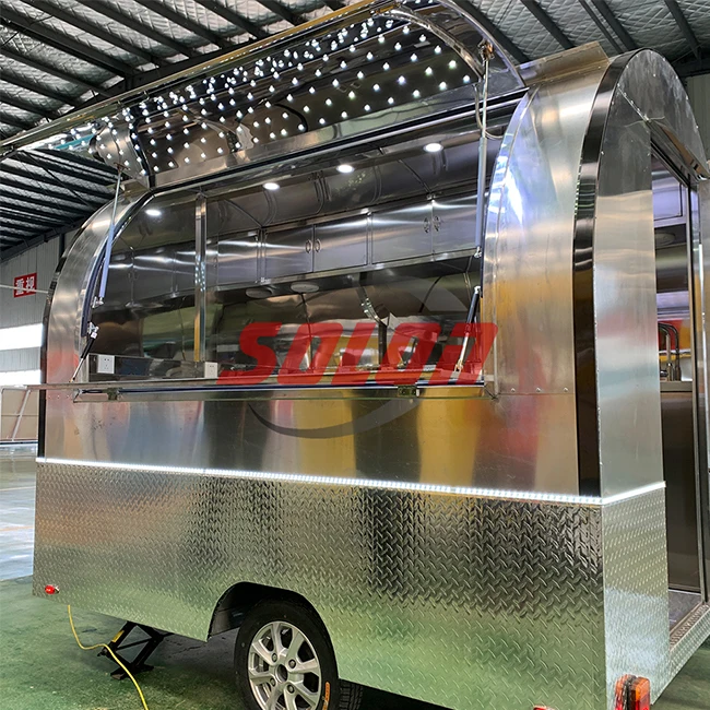 Street mobile food trucks/commercial towable food trailer for sale