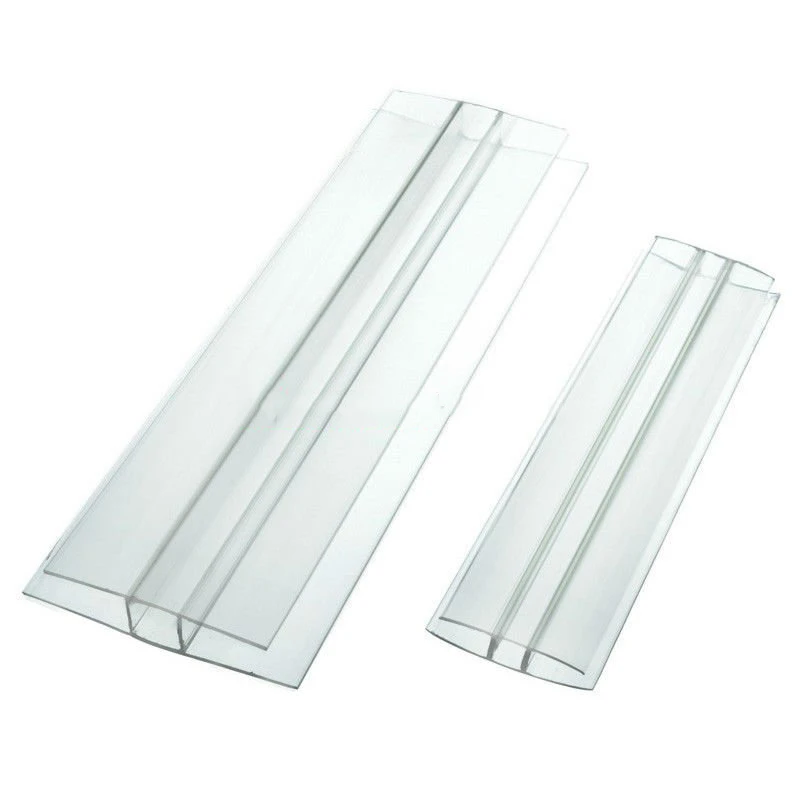 UV Co-extrusion waterproof roof pc sheet connection h & u plastic polycarbonate profiles