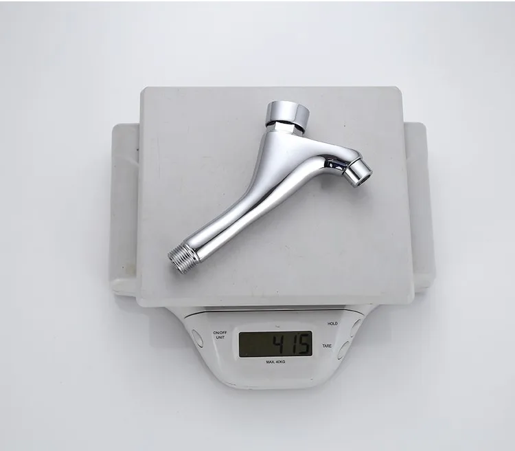 Wall-Mounted Time delay bathroom accessories brass time delay tap basin faucet