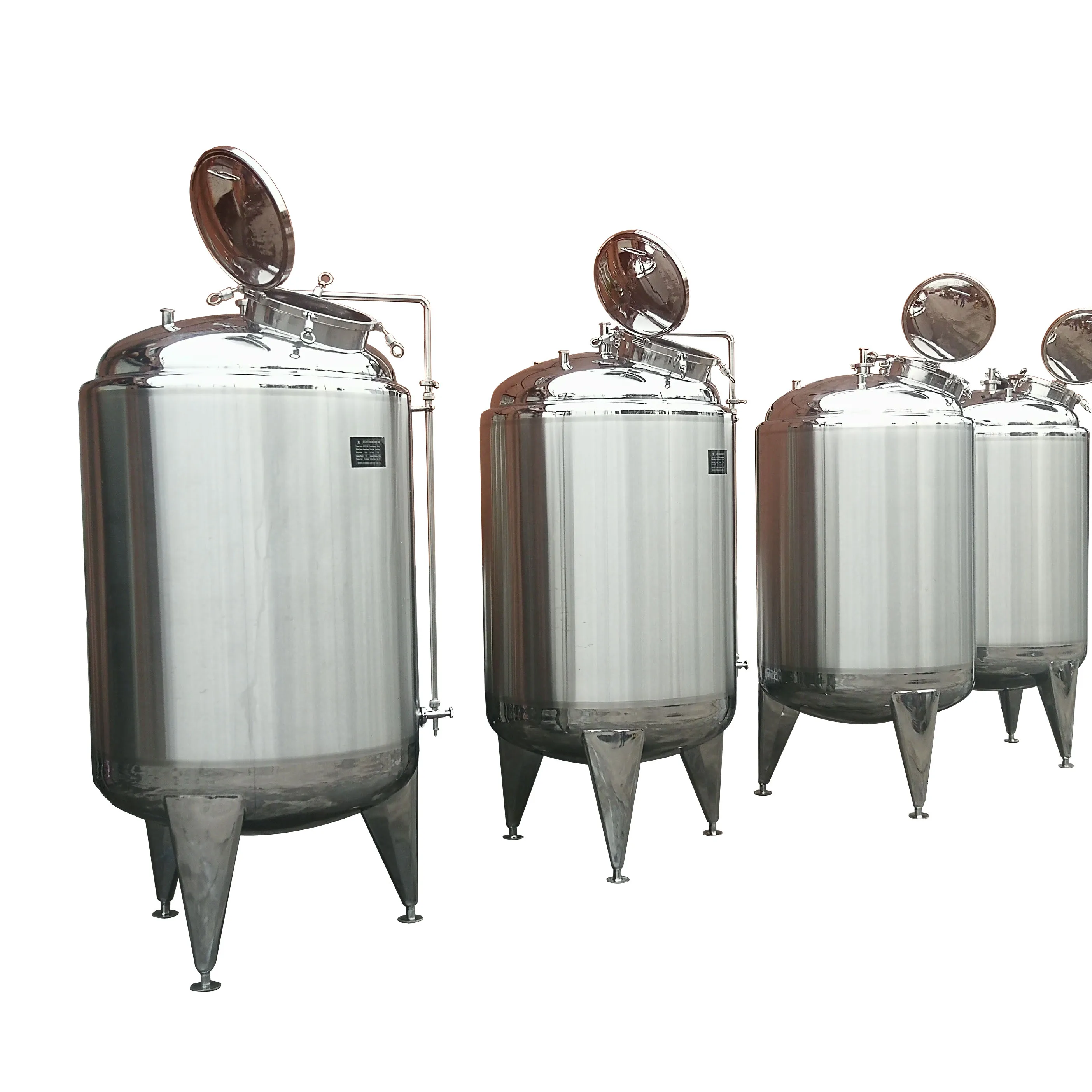 Sanitary stainless steel steam heating tank with insulation