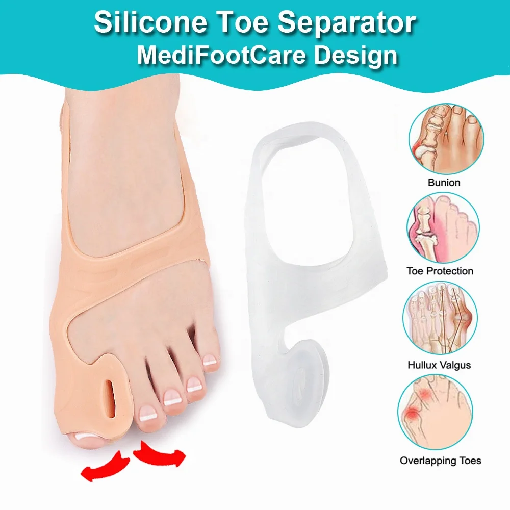 Toe Separator Big Toe Straightener Toe Alignment Bunion Corrector Ingrown Toenails Protector Overlapping Hallux Valgus Corrector